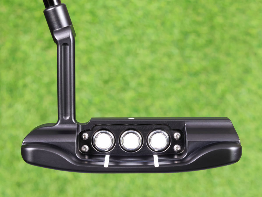 scotty cameron tour only black masterful super rat gss insert circle t 360g putter with dual flange lines and sight dot and black shaft golf club