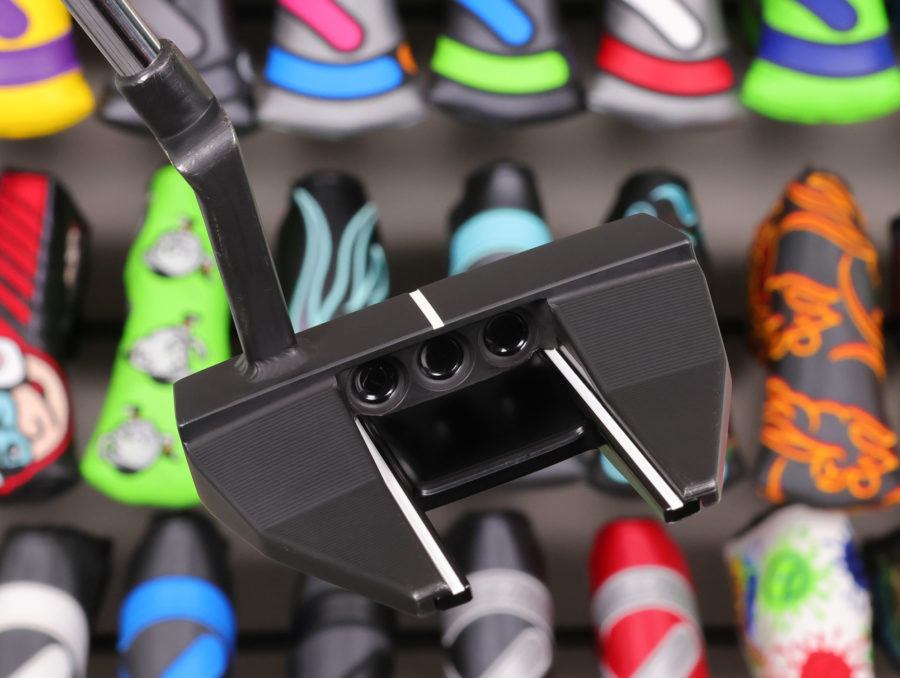 scotty cameron tour only black sss phantom x t7.2 circle t 360g putter with welded plumber neck and aftermarket finish golf club