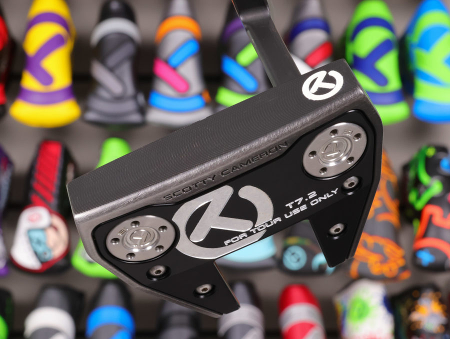 scotty cameron tour only black sss phantom x t7.2 circle t 360g putter with welded plumber neck and aftermarket finish golf club
