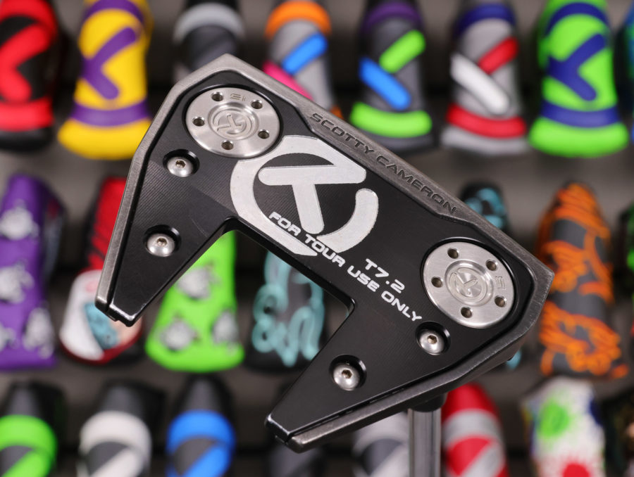 scotty cameron tour only black sss phantom x t7.2 circle t 360g putter with welded plumber neck and aftermarket finish golf club