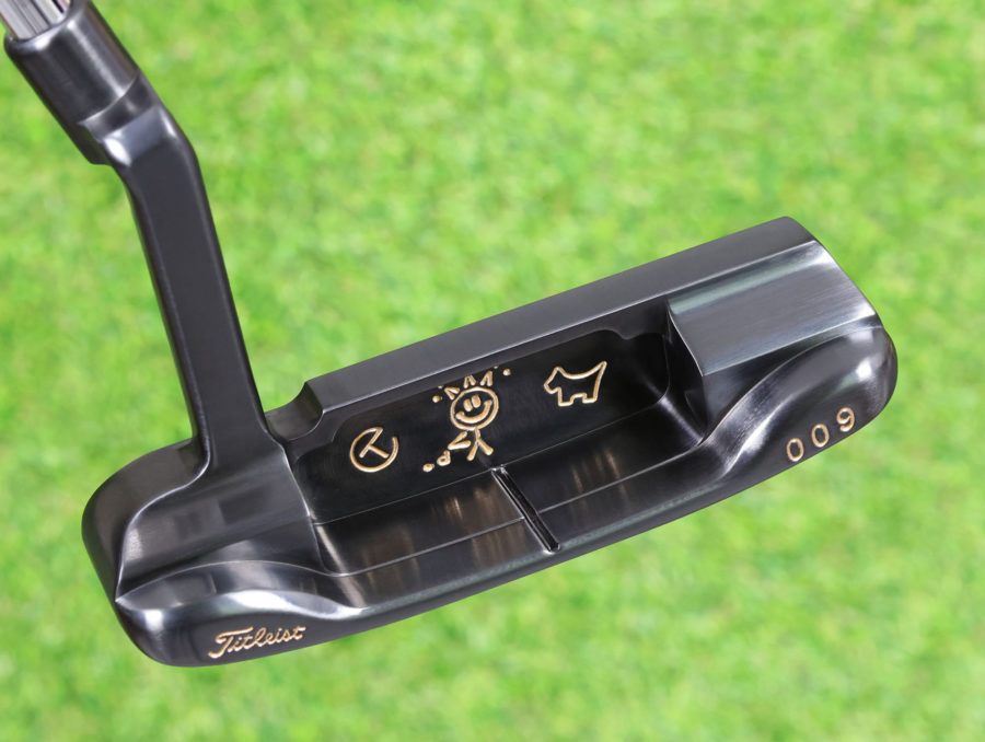 scotty cameron tour only brushed black carbon 009 circle t 350g putter with putterman and scotty dog stamps golf club