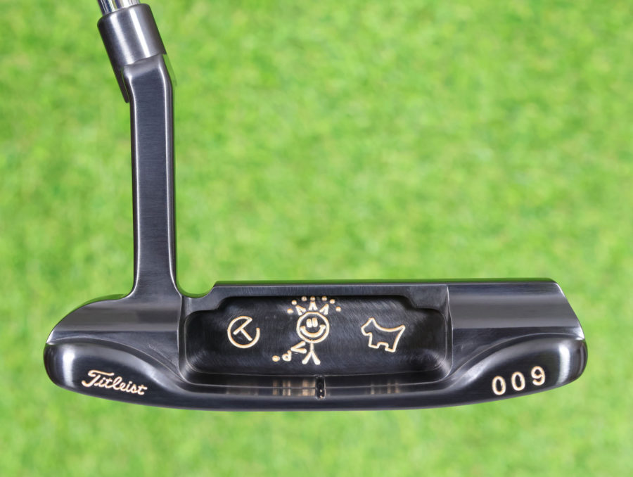 scotty cameron tour only brushed black carbon 009 circle t 350g putter with putterman and scotty dog stamps golf club