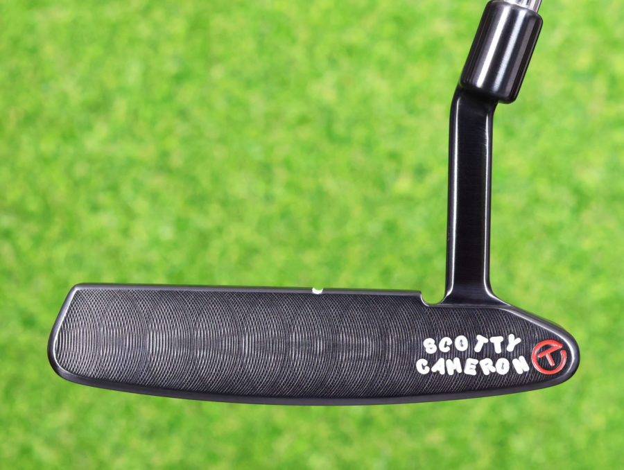 scotty cameron tour only brushed black carbon timeless newport 2 circle t 350g putter with top line golf club