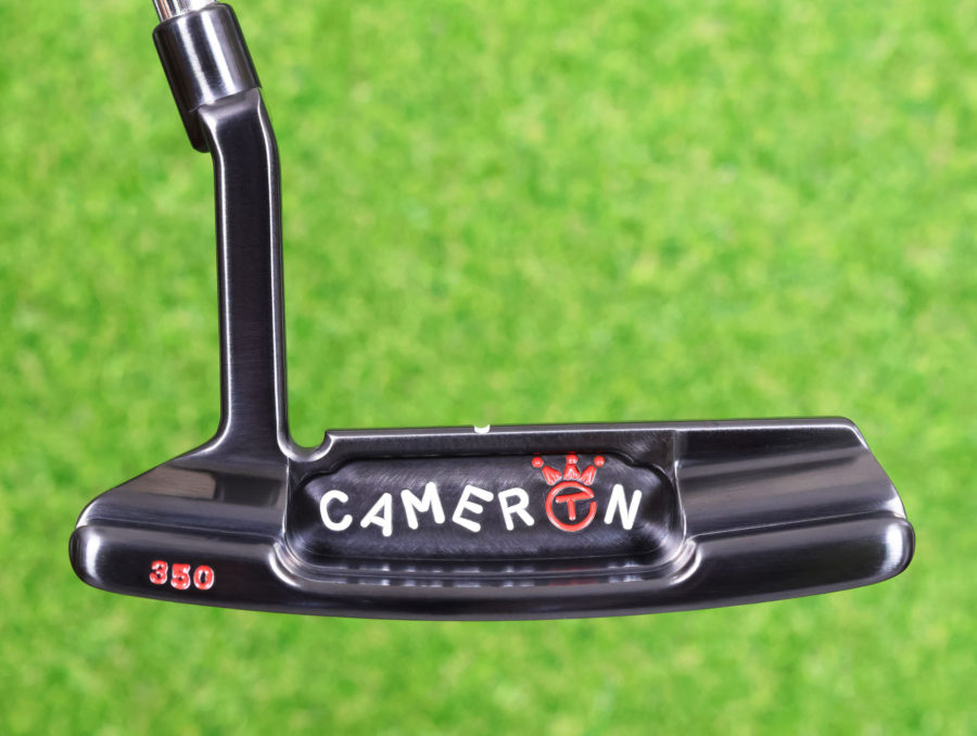 scotty cameron tour only brushed black carbon timeless newport 2 circle t 350g putter with top line golf club