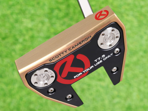 scotty cameron tour only two tone chromatic bronze and sss phantom x t7.5 circle t 360g putter with welded and polished sss flojet neck and black shaft golf club