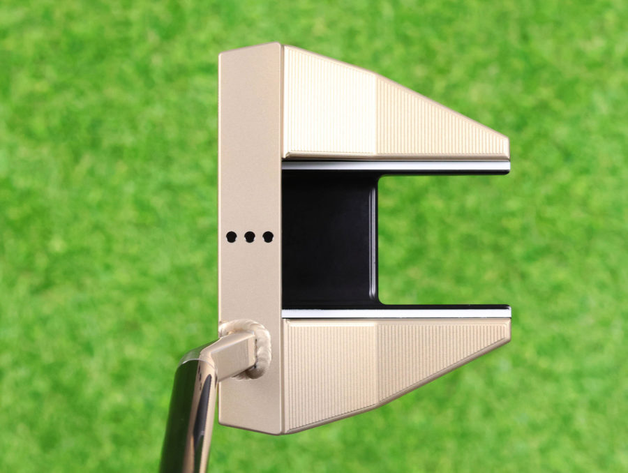 scotty cameron tour only two tone chromatic bronze and sss phantom x t7.5 circle t 360g putter with welded and polished sss flojet neck and black shaft golf club