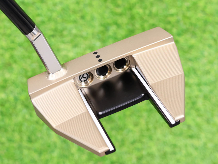scotty cameron tour only two tone chromatic bronze and sss phantom x t7.5 circle t 360g putter with welded and polished sss flojet neck and black shaft golf club