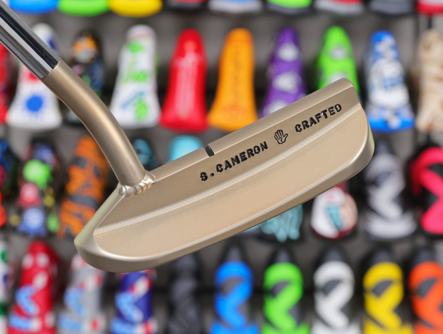 scotty cameron tour only chromatic bronze sss craftsman bullet bottom sole circle t 350g putter with welded 1.5 round neck and top line golf club
