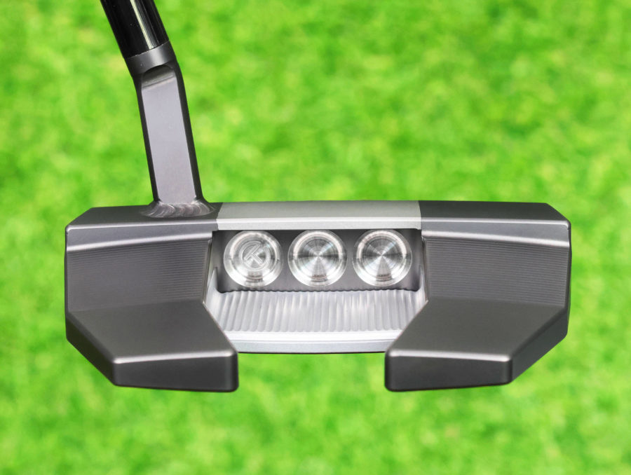 scotty cameron tour only two tone black and silver sss phantom x t5.5 circle t 360g putter with black shaft and welded flojet neck golf club