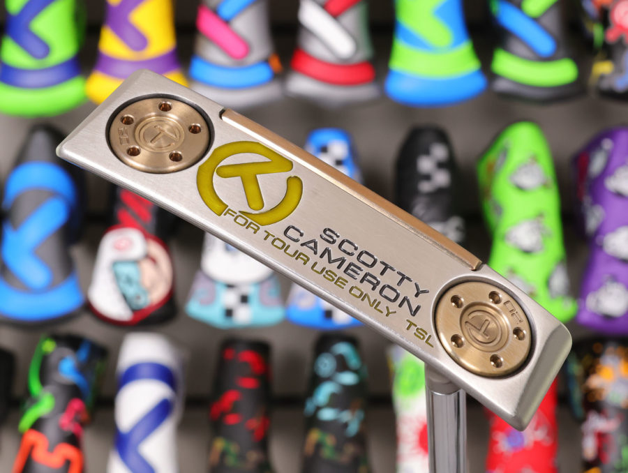 scotty cameron tour only two tone chromatic bronze gss insert laguna 1.5 tsl select circle t 360g putter with black shaft and t line golf club