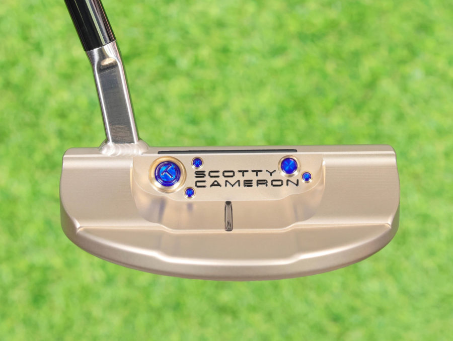 scotty cameron tour only two tone chromatic bronze and sss flowback 5.5 tourtype circle t 360g putter with welded and polished sss flojet neck and black shaft golf club