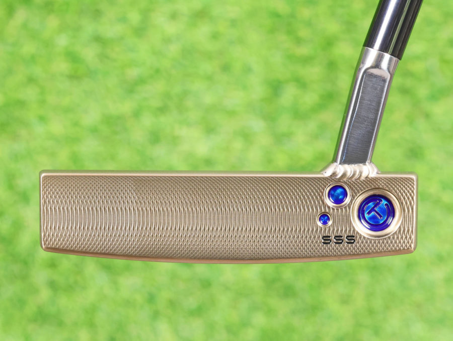 scotty cameron tour only two tone chromatic bronze and sss flowback 5.5 tourtype circle t 360g putter with welded and polished sss flojet neck and black shaft golf club