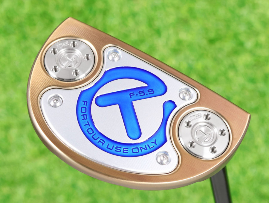 scotty cameron tour only two tone chromatic bronze and sss flowback 5.5 tourtype circle t 360g putter with welded and polished sss flojet neck and black shaft golf club