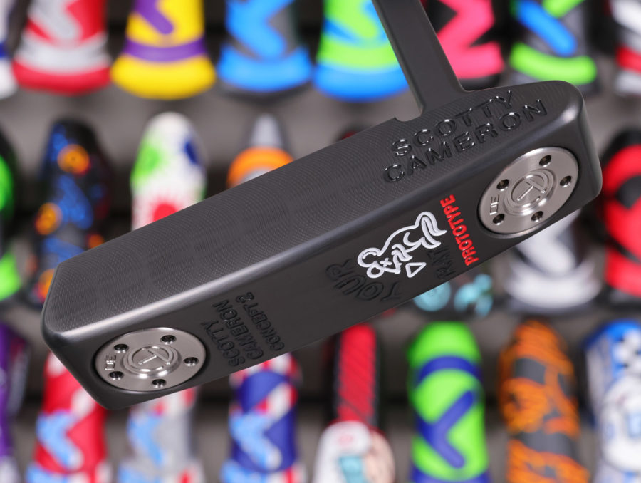 scotty cameron tour only black sss tour rat concept 2 circle t 360g putter with translucent smoke paint golf club