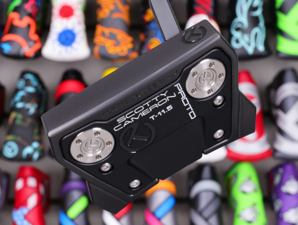 scotty cameron tour only black sss phantom x t11.5 circle t 360g putter with black shaft and dual flange lines golf club