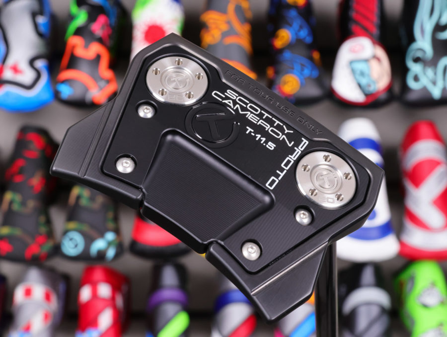 scotty cameron tour only black sss phantom x t11.5 circle t 360g putter with black shaft and dual flange lines golf club