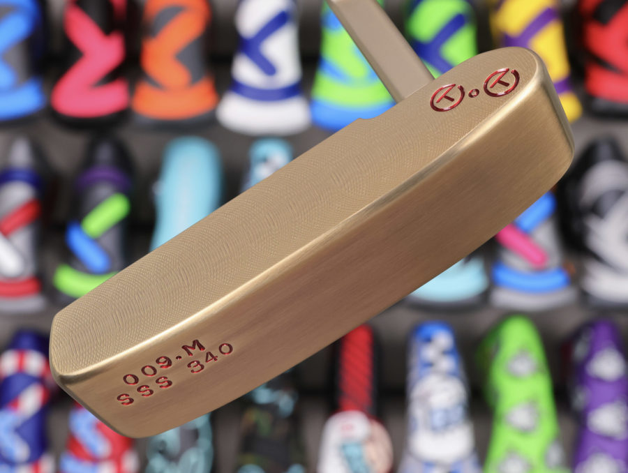scotty cameron tour only chromatic bronze sss masterful 009m circle t 340g putter with hot head harry and scotty dog stamps golf club