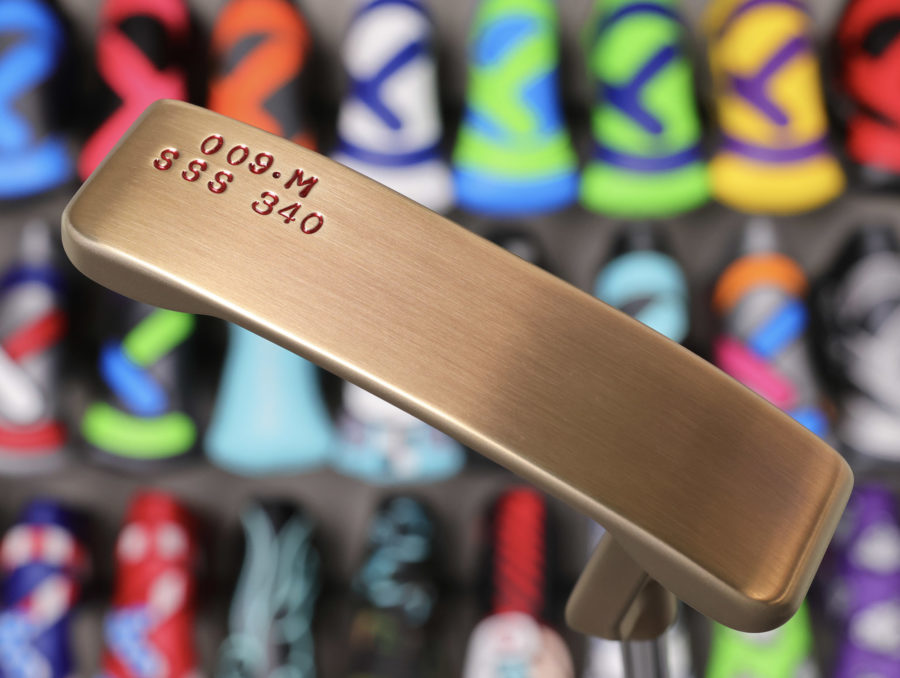 scotty cameron tour only chromatic bronze sss masterful 009m circle t 340g putter with hot head harry and scotty dog stamps golf club