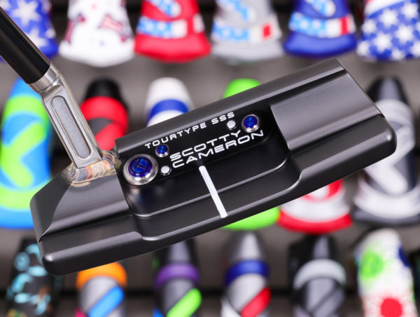 scotty cameron tour only deep milled two tone black and silver timeless 2.5 plus tourtype circle t 360g putter with welded and polished sss ibeam jet neck and black shaft golf club