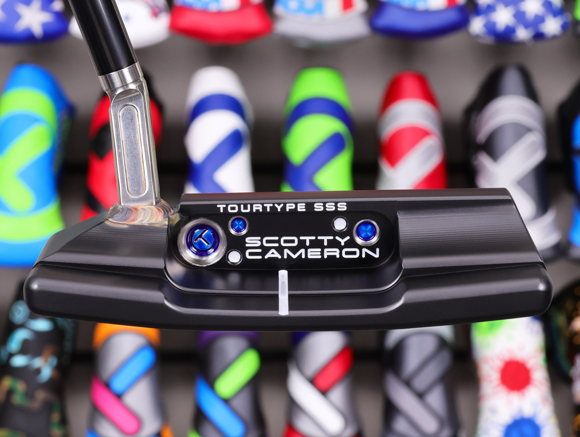 scotty-cameron-tour-only-deep-milled-two-tone-black-and-silver-timeless-2.5-plus-circle-t-putter-with-welded-and-polished-sss-ibeam-flojet-neck-053 scotty cameron tour only deep milled two tone black and silver timeless 2.5 plus tourtype circle t 360g putter with welded and polished sss ibeam jet neck and black shaft golf club