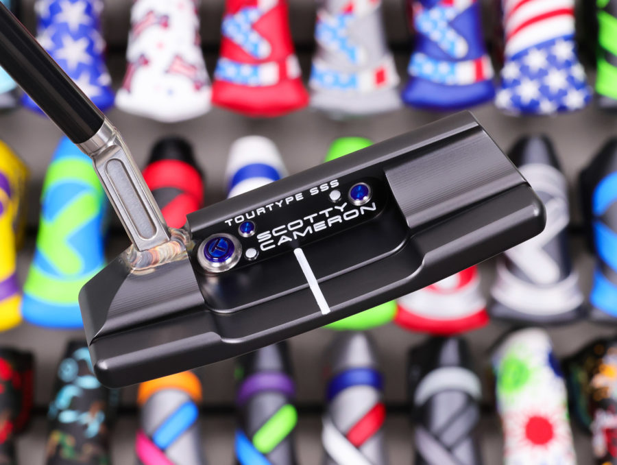 scotty cameron tour only deep milled two tone black and silver timeless 2.5 plus tourtype circle t 360g putter with welded and polished sss ibeam jet neck and black shaft golf club