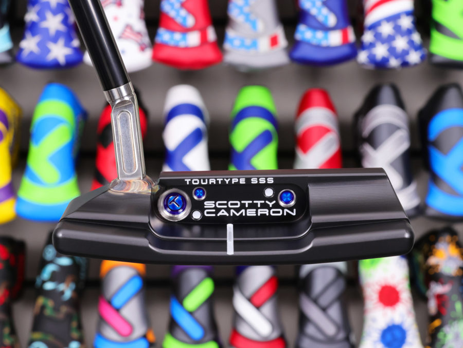 scotty cameron tour only deep milled two tone black and silver timeless 2.5 plus tourtype circle t 360g putter with welded and polished sss ibeam jet neck and black shaft golf club