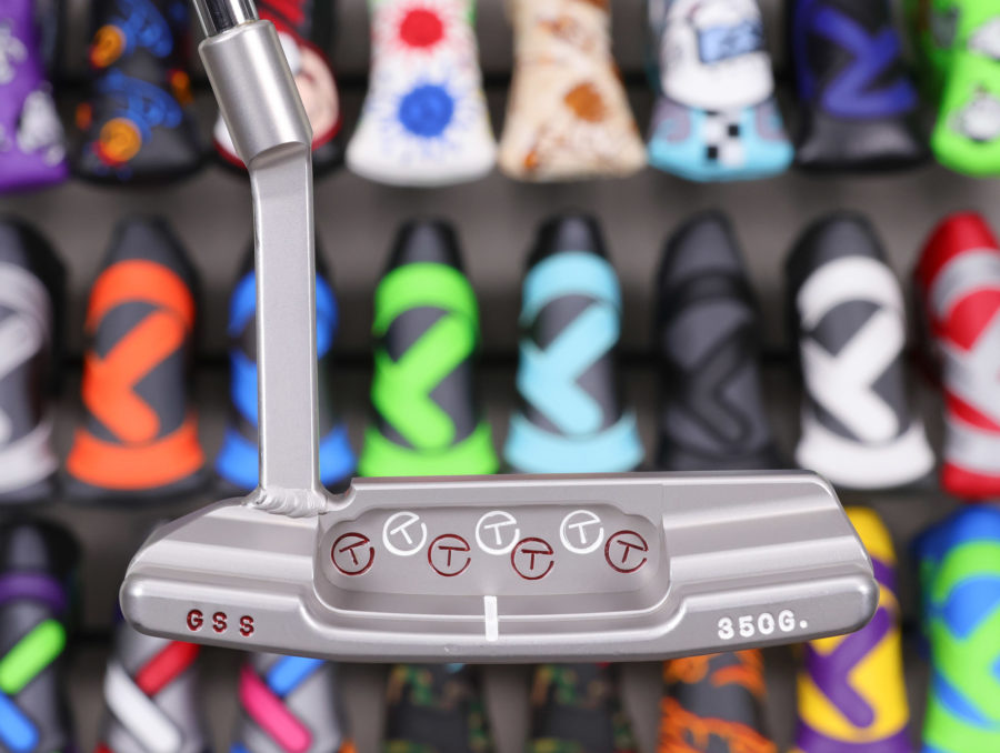 scotty cameron tour only gss german stainless steel timeless newport 2 circle t 350g putter with welded mid slant neck and hot head harry stamp golf club