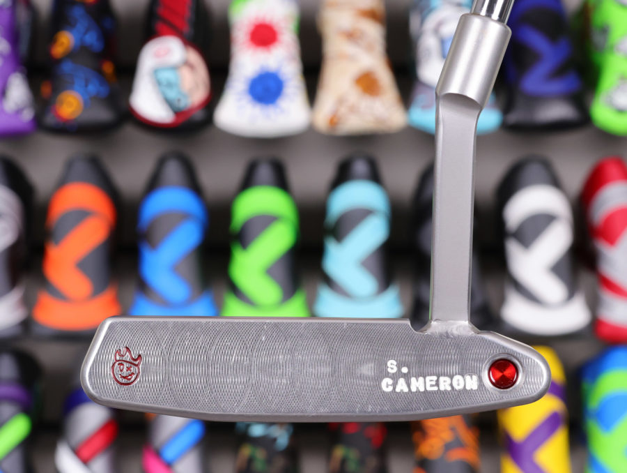 scotty cameron tour only gss german stainless steel timeless newport 2 circle t 350g putter with welded mid slant neck and hot head harry stamp golf club