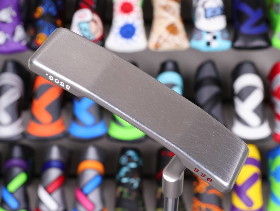 scotty cameron tour only gss german stainless steel timeless newport 2 circle t 350g putter with welded mid slant neck and hot head harry stamp golf club