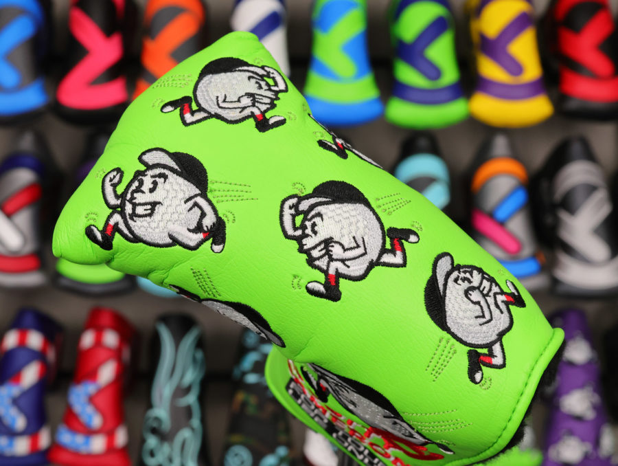 scotty cameron tour only lime green baller boy circle t mid mallet headcover