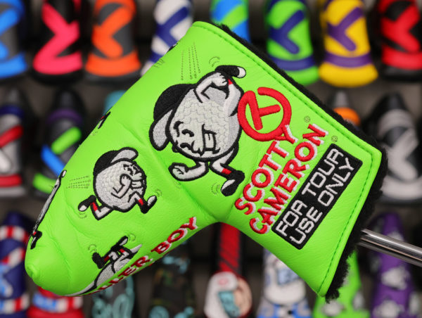 scotty cameron tour only lime green baller boy circle t mid mallet headcover
