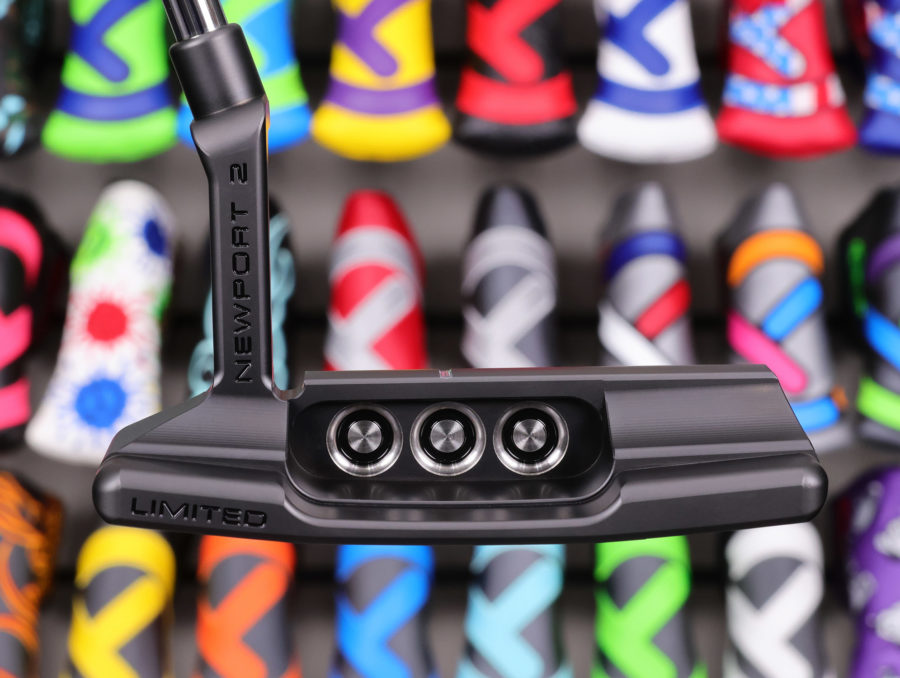 scotty cameron limited edition black jet set newport 2 putter golf club with top line