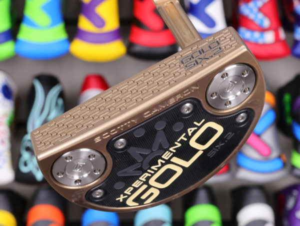 scotty cameron limited release chromatic bronze golo 6.2 xperimental putter with chain link milled face golf club