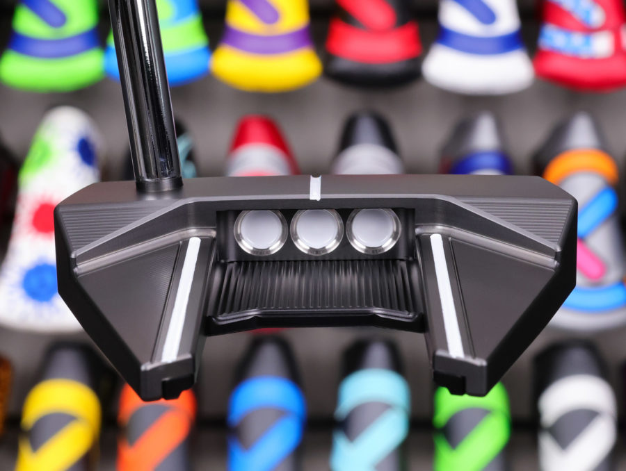 scotty cameron limited release 2024 phantom black 7 with double bend black shaft and chain link milling golf club