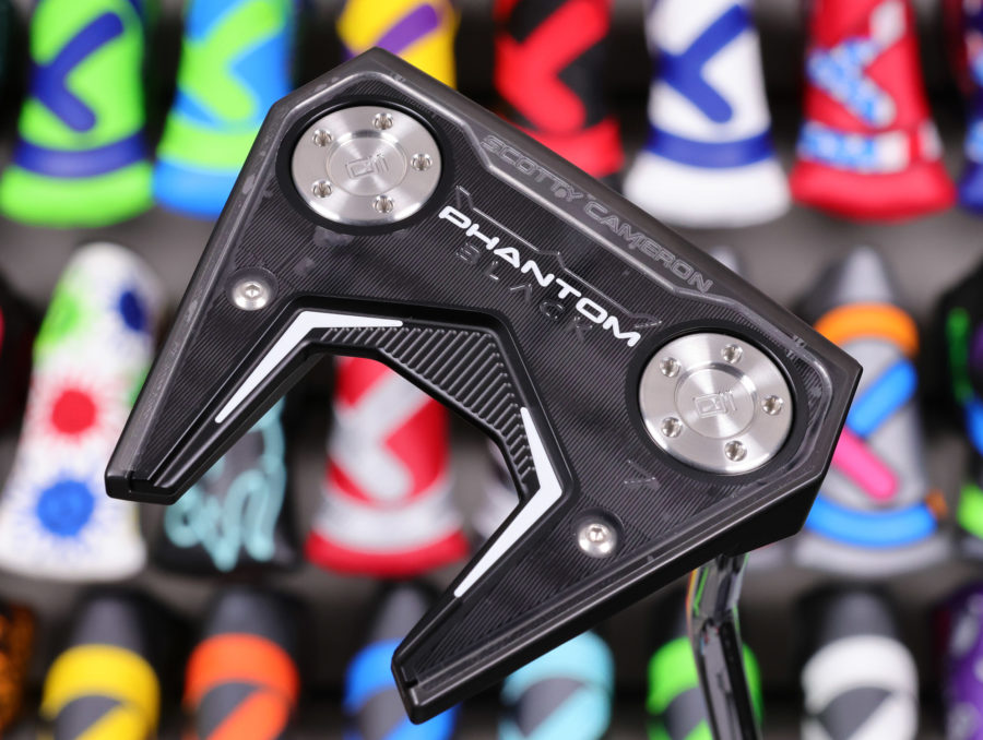 scotty cameron limited release 2024 phantom black 7 with double bend black shaft and chain link milling golf club