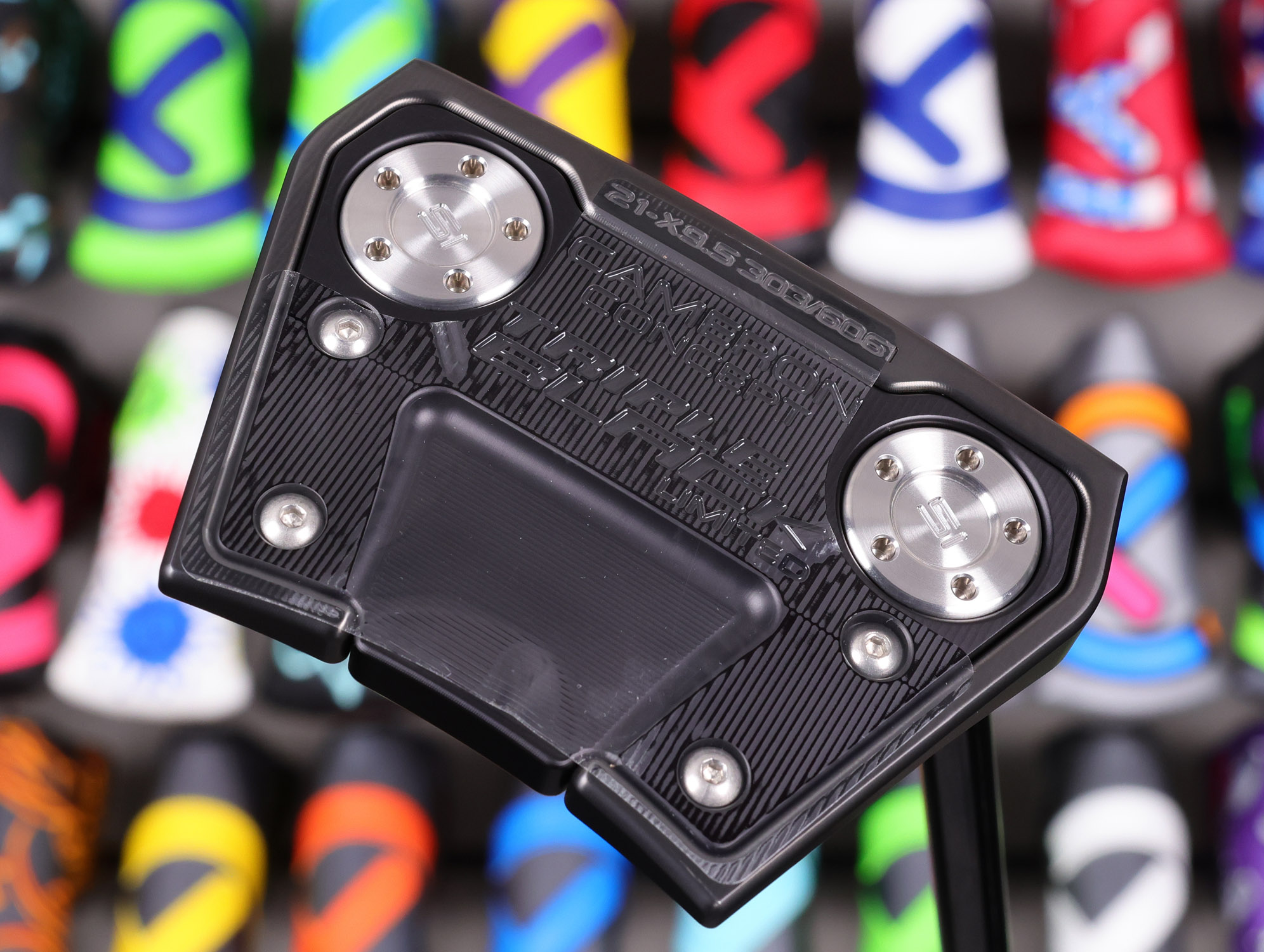 scotty-cameron-limited-release-triple-black-phantom-x-9.5-putter-with-black-shaft-26 scotty cameron limited release 2021 triple black phantom x 9.5 putter with black shaft golf club