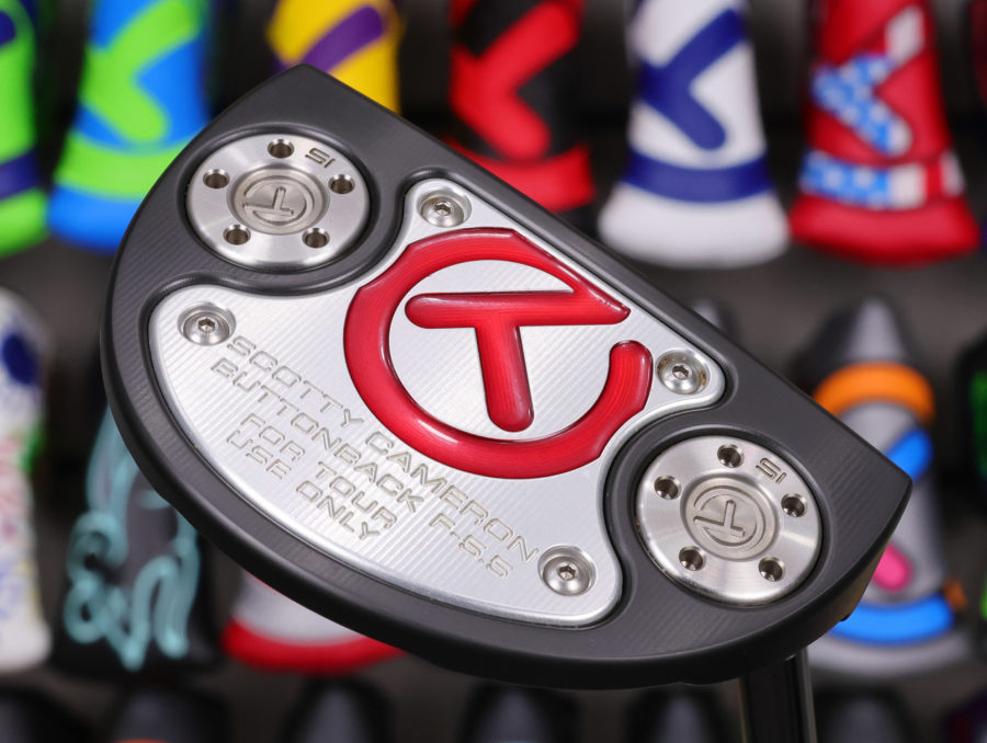 scotty cameron tour only black flowback f 5.5 buttonback teryllium circle t 360g putter with top line and black shaft golf club