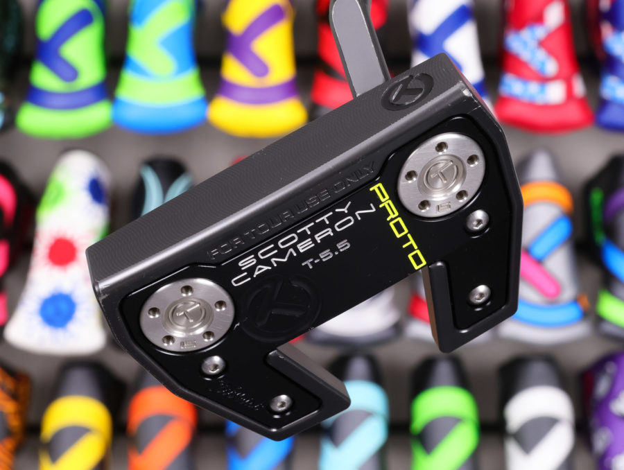 scotty cameron tour only black sss phantom x t5.5 circle t 360g putter with welded flojet neck and aftermarket black shaft golf club
