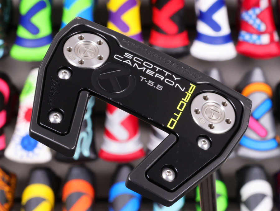scotty cameron tour only black sss phantom x t5.5 circle t 360g putter with welded flojet neck and aftermarket black shaft golf club