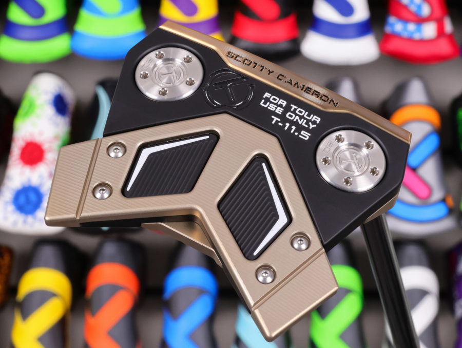 scotty cameron tour only chromatic bronze 2025 phantom t11.5 circle t 360g putter with welded flojet neck and arrow alignment golf club