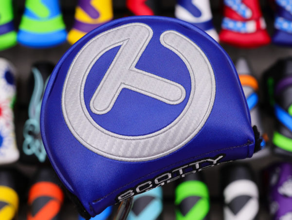 scotty cameron tour only navy blue and silver carbon rush industrial circle t mid round headcover