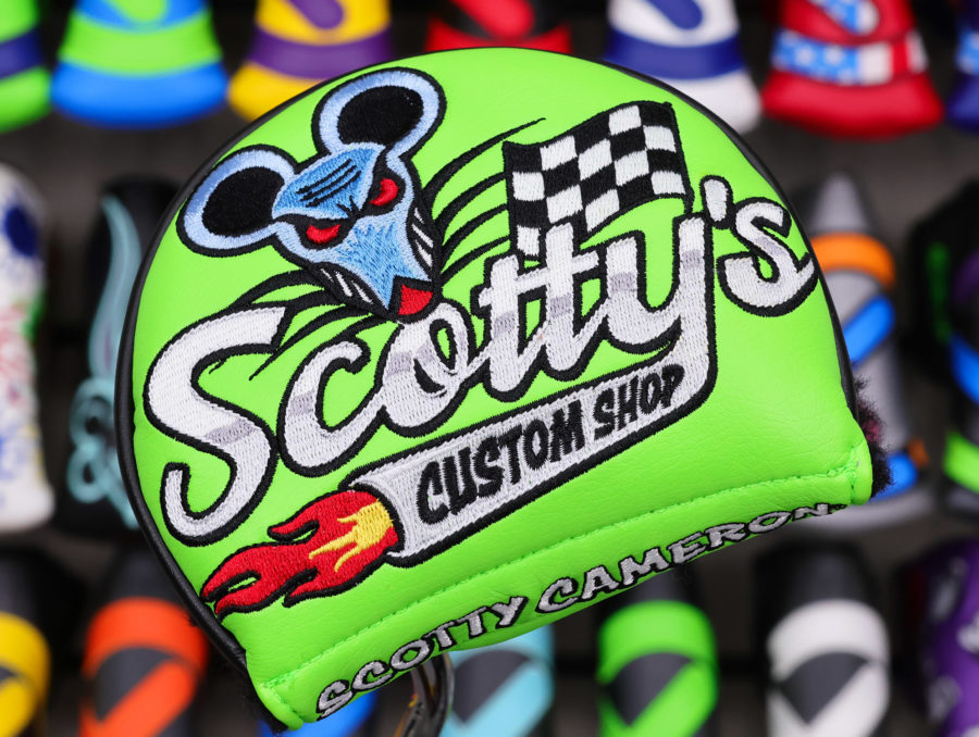 scotty cameron custom shop lime green dirty rat mid round headcover