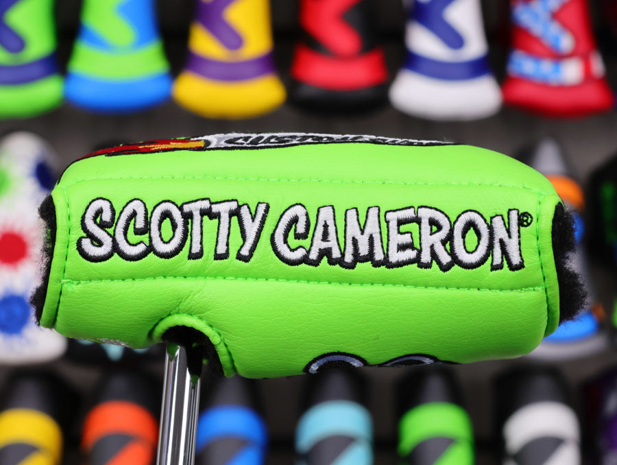 scotty cameron custom shop lime green dirty rat mid round headcover