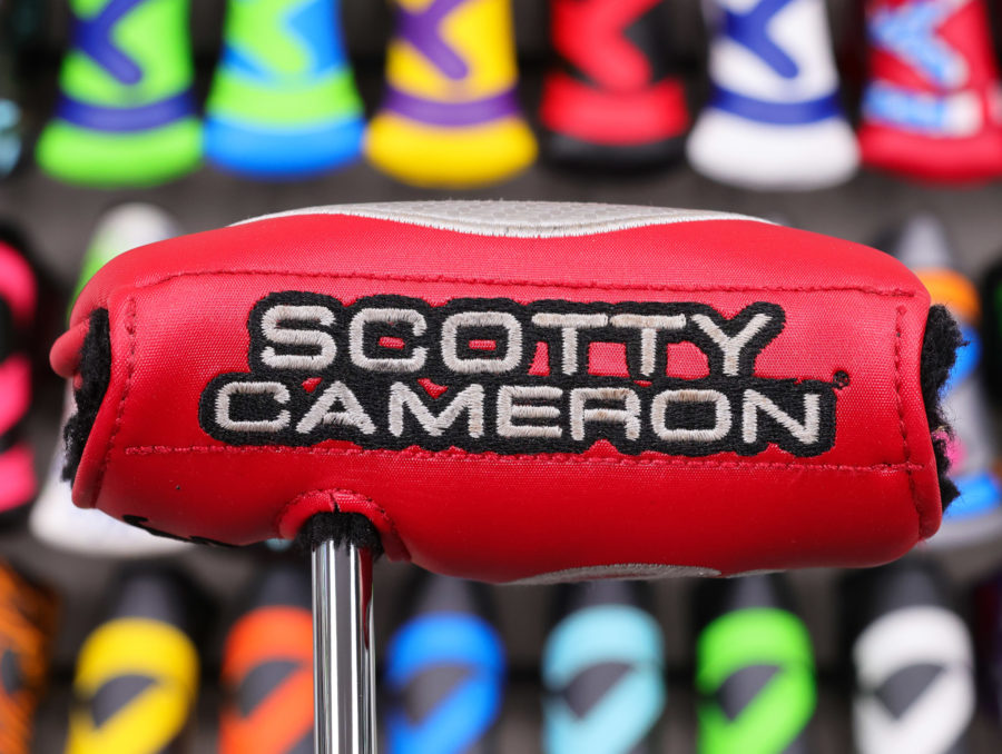 scotty cameron tour only red and silver carbon rush industrial circle t mid round headcover