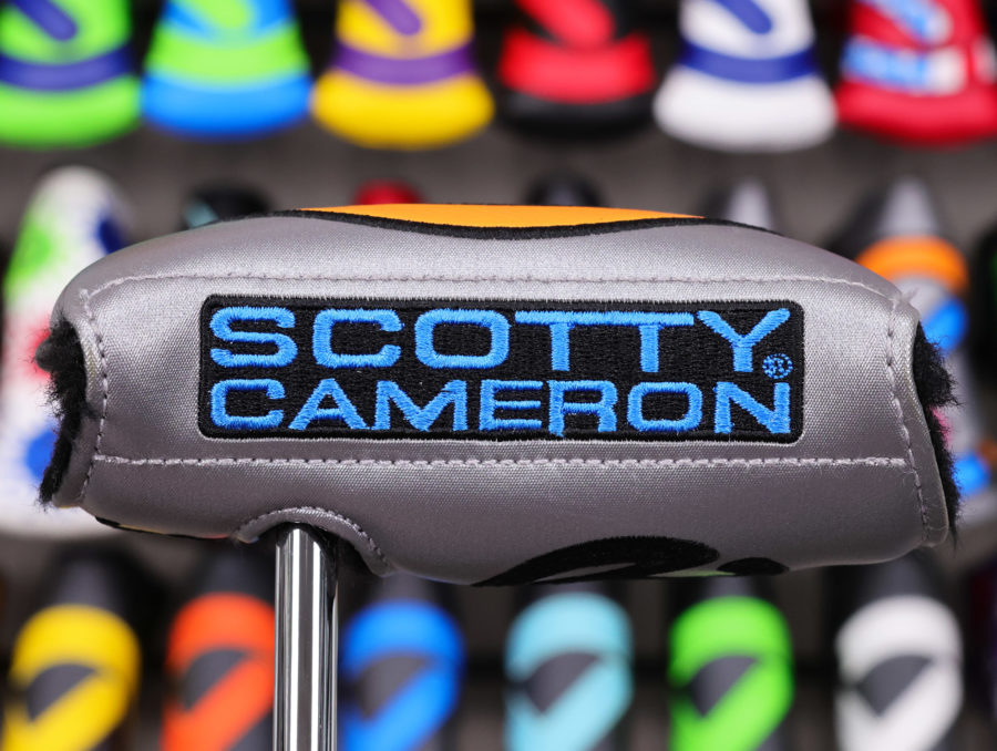 scotty cameron tour only bright silver multi color stitck figure industrial circle t mid round headcover