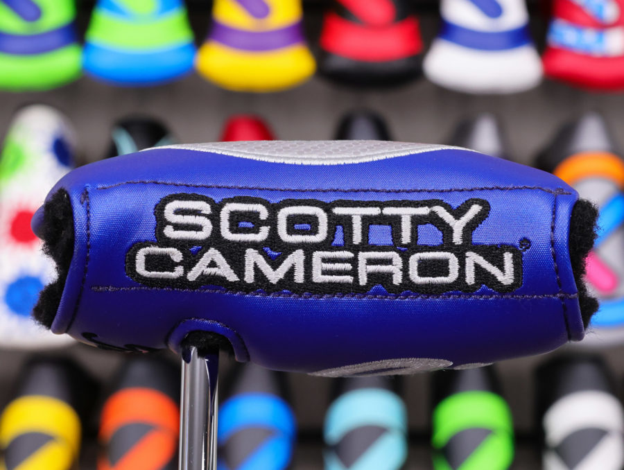 scotty cameron tour only navy blue and silver carbon rush industrial circle t mid round headcover