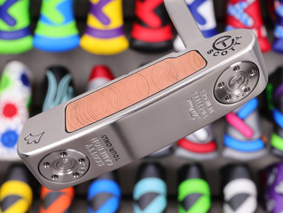 scotty cameron tour only silver sss t10 newport buttonback teryllium circle t 360g putter with scotty dog stamp and top line golf club