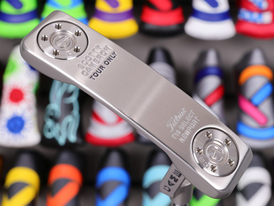 scotty cameron tour only silver sss t10 newport buttonback teryllium circle t 360g putter with scotty dog stamp and top line golf club
