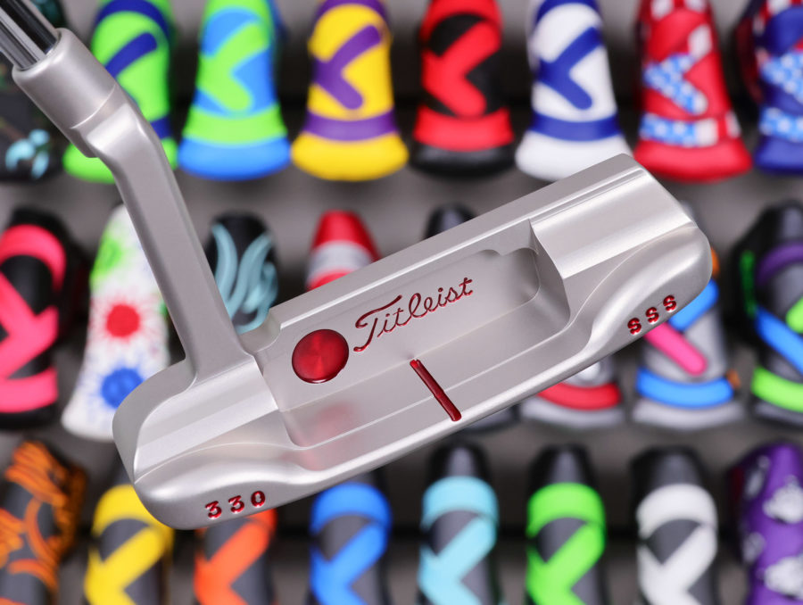 scotty cameron tour only sss 009 circle t 330g putter with single milled cherry bomb and script titleist stamp golf club
