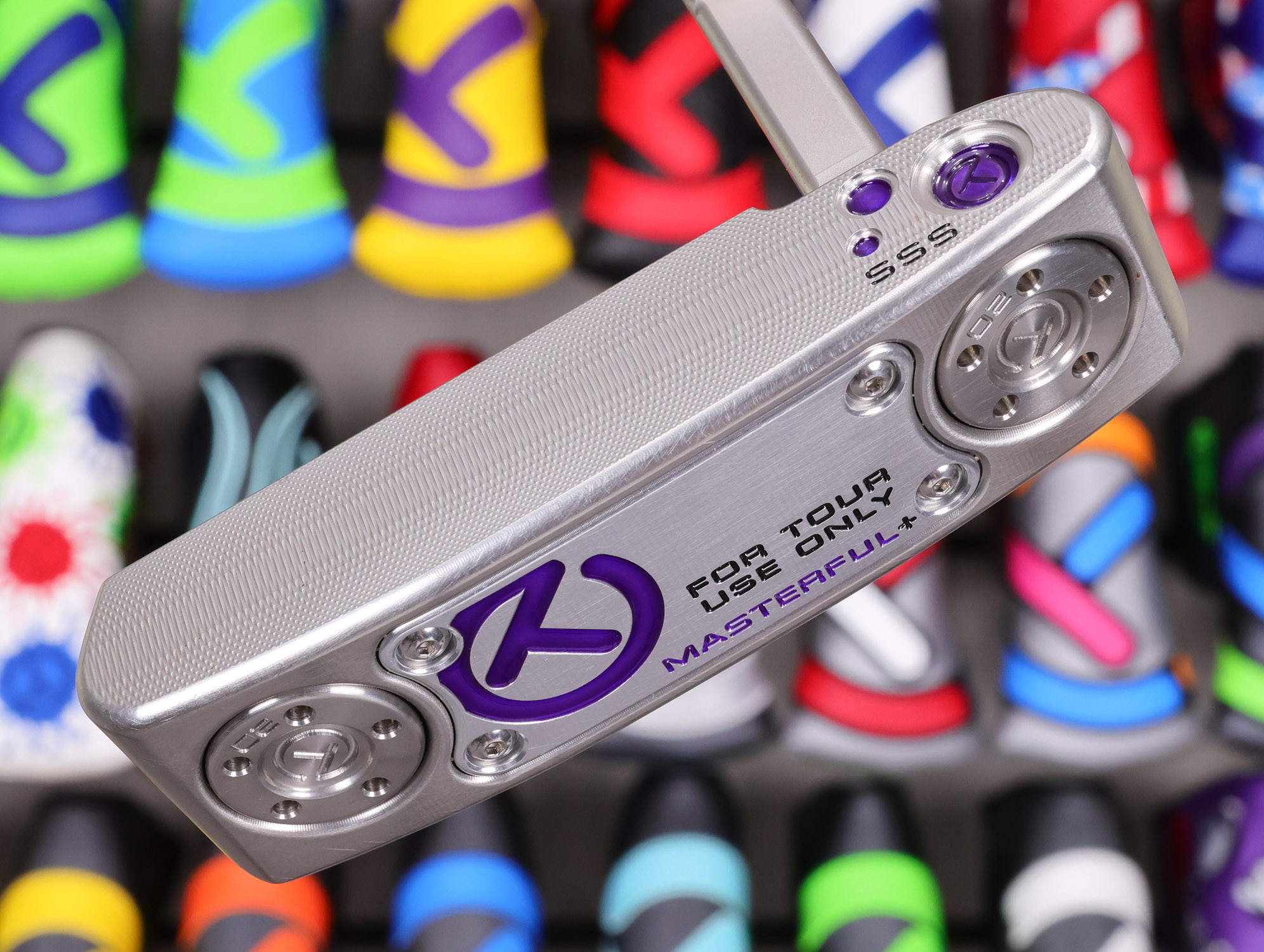 scotty-cameron-tour-only-sss-masterful-plus-tourtype-circle-t-360g-putter-53 scotty cameron tour only sss masterful plus tourtype circle t 360g putter with translucent purple paint golf club